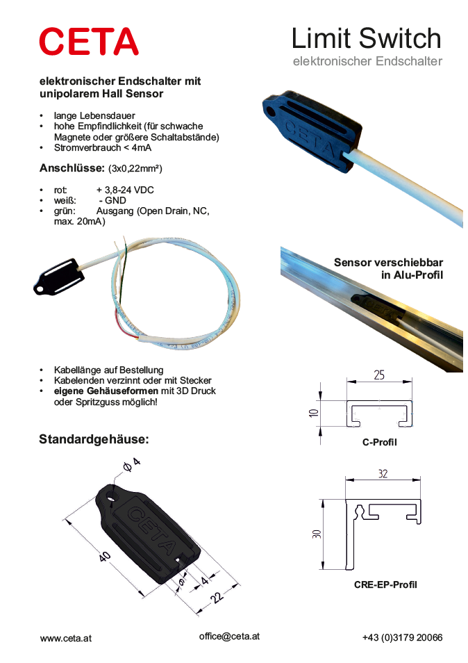 elektronischer Hall Endschalter