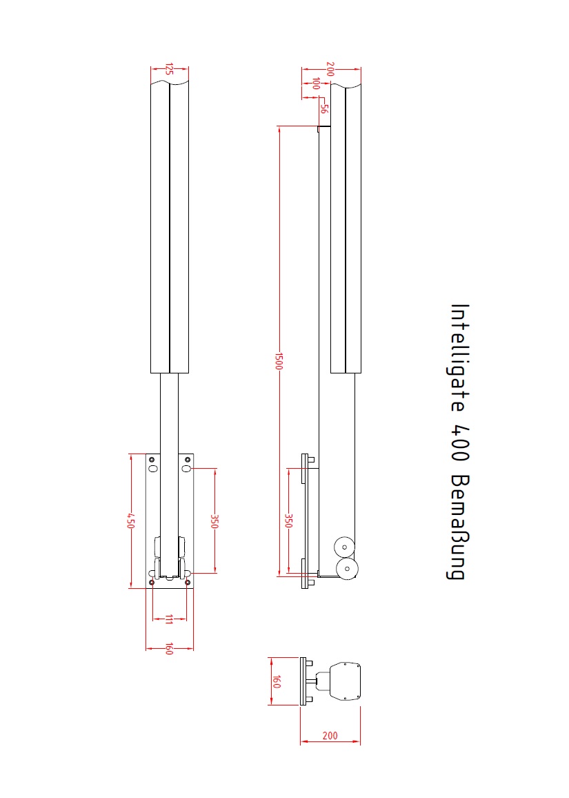 Intelligate 400 Bemaßung