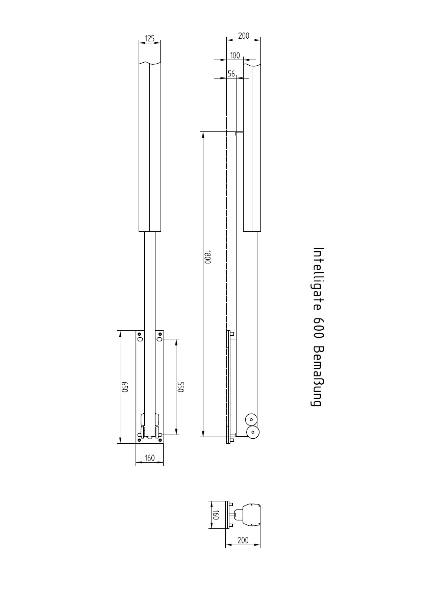 Intelligate 600 Bemaßung
